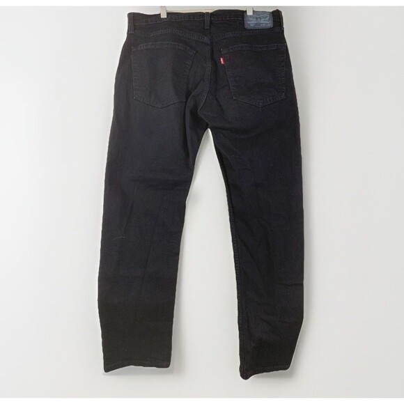 Levis 502 Jeans 36x32 (Act 38x29) Black Slim Fit Straight Leg Grunge Hip Hop - Picture 1 of 8